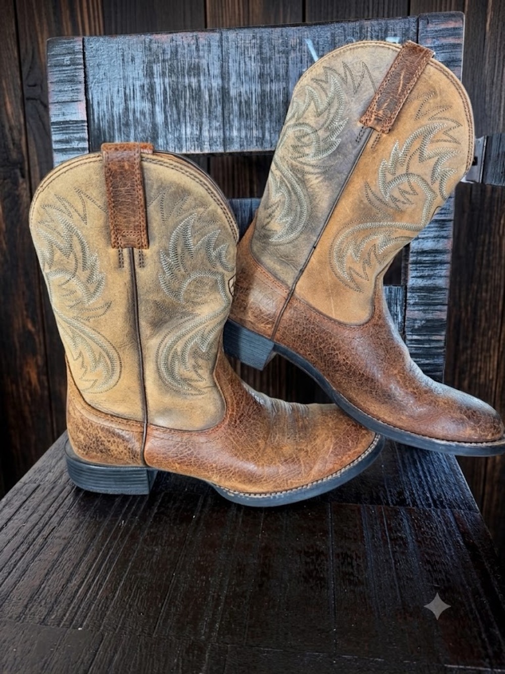 Ariat Men's Heritage Horseman Leather Western Boots 9.5 EE Wide